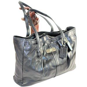 Coach Chelsea Black Leather Shoulder Slouch Style Satchel Tote (EUC)